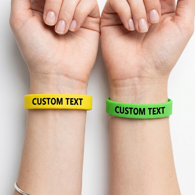 70pcs Custom Silicone Wristbands, Personalised Gift Set